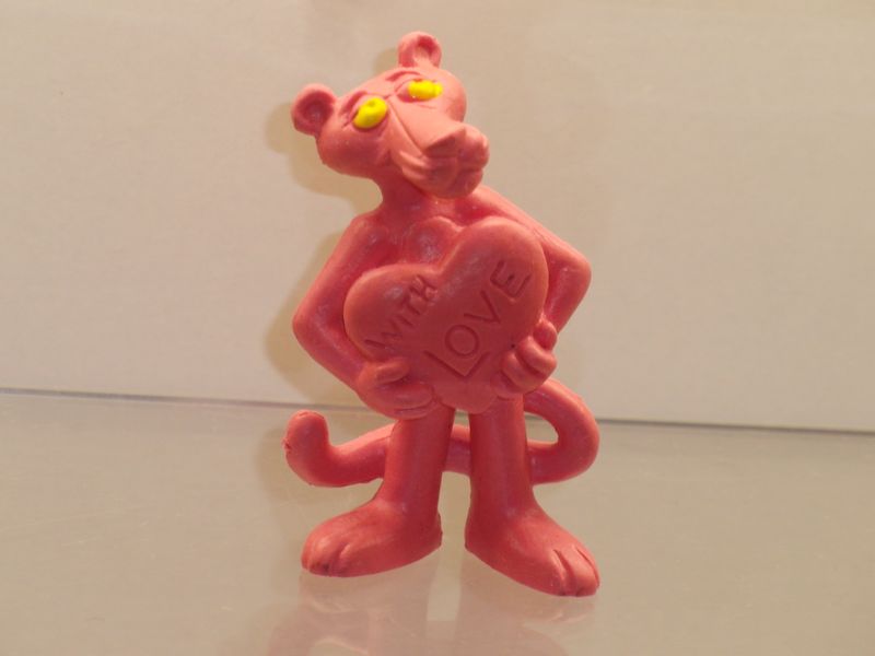 Paulchen Panther: Bully 1983. Paulchen mit Herz, teilbemalt Paulchen Panther: Bully 1983. Paulchen mit Herz, teilbemalt