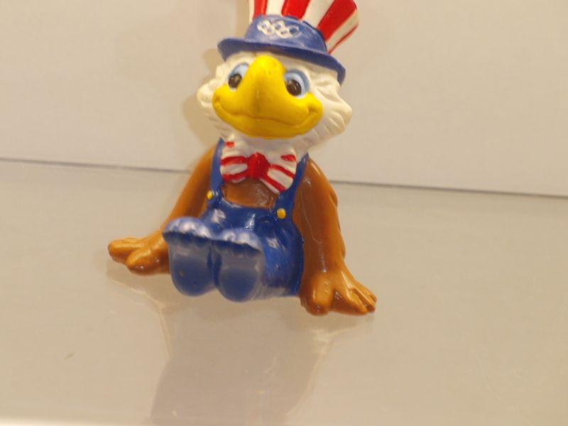 Werbefiguren: Olympische Spiele Los Angeles 1984: Maskottchen Sam als Turner Werbefiguren: Olympische Spiele Los Angeles 1984: Maskottchen Sam als Turner