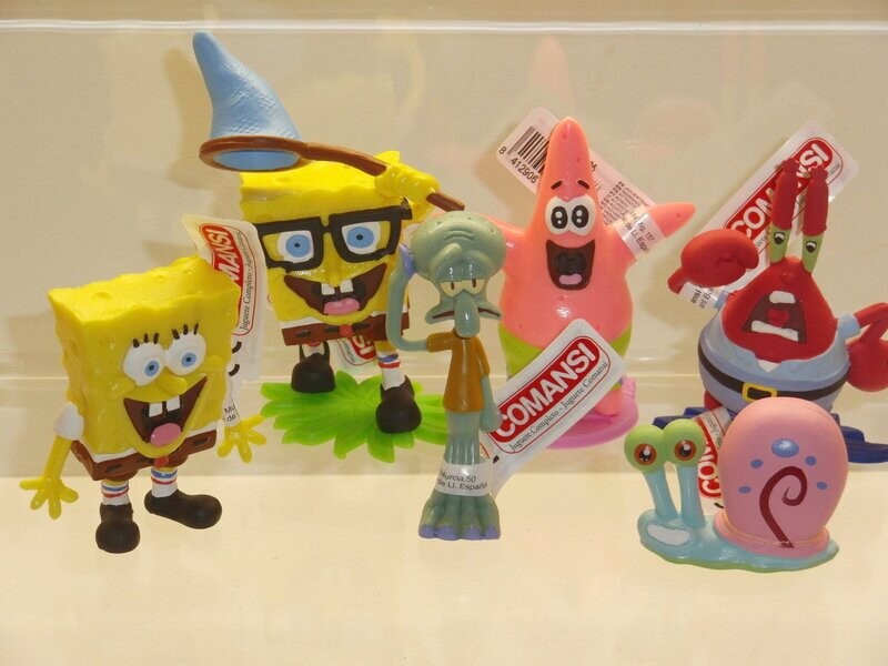 Sponge Bob Schwammkopf: Comansi 2020: kompletter Satz mit 6 verschiedenen Figuren Sponge Bob Schwammkopf: Comansi 2020: kompletter Satz mit 6 verschiedenen Figuren