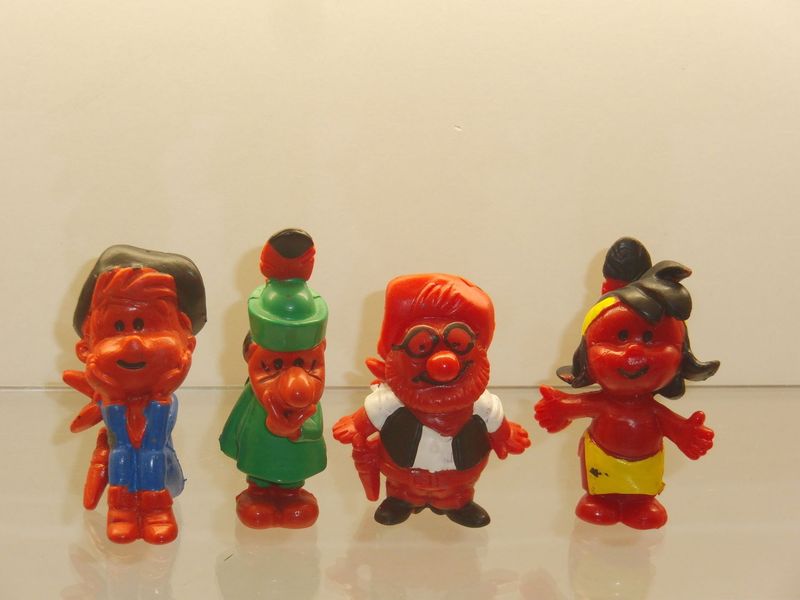 Fix und Foxi: Tom und Biberherz: Fuchs 70er Jahre: kompletter Satz mit 4 Figuren