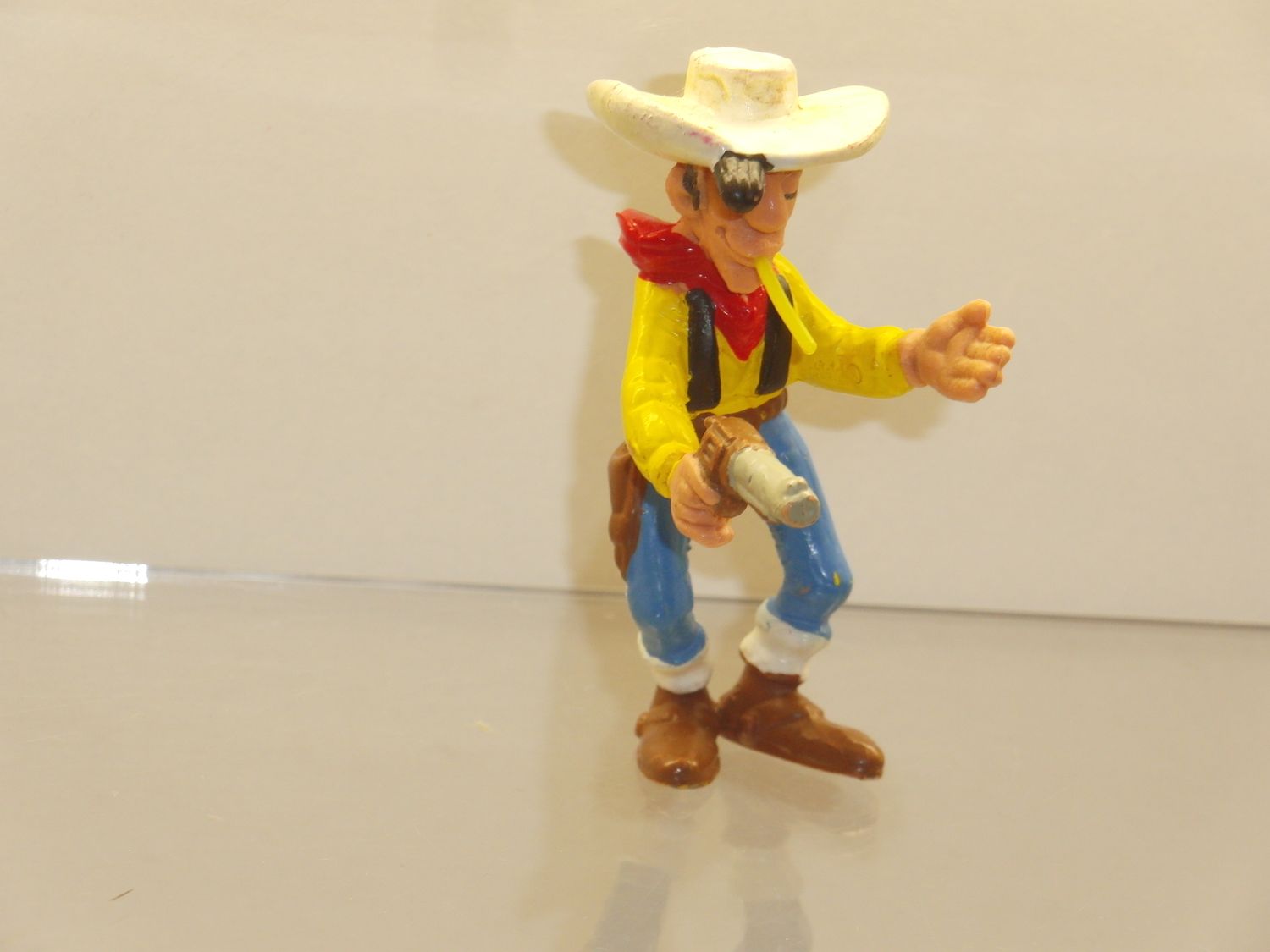 Lucky Luke: Schleich 1984: Lucky Luke mit Colt und Strohhalm