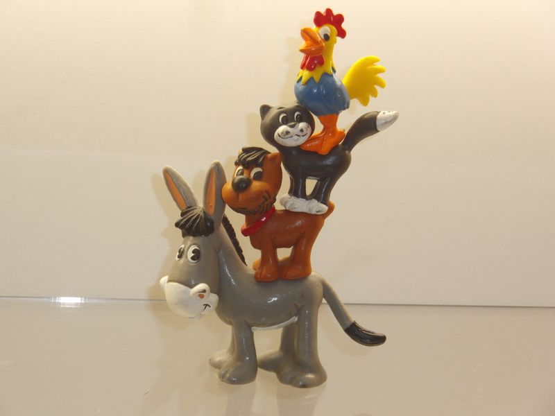 Märchen-Figuren: Bully 1981: Bremer Stadtmusikanten: Serie komplett mit 4 Figuren