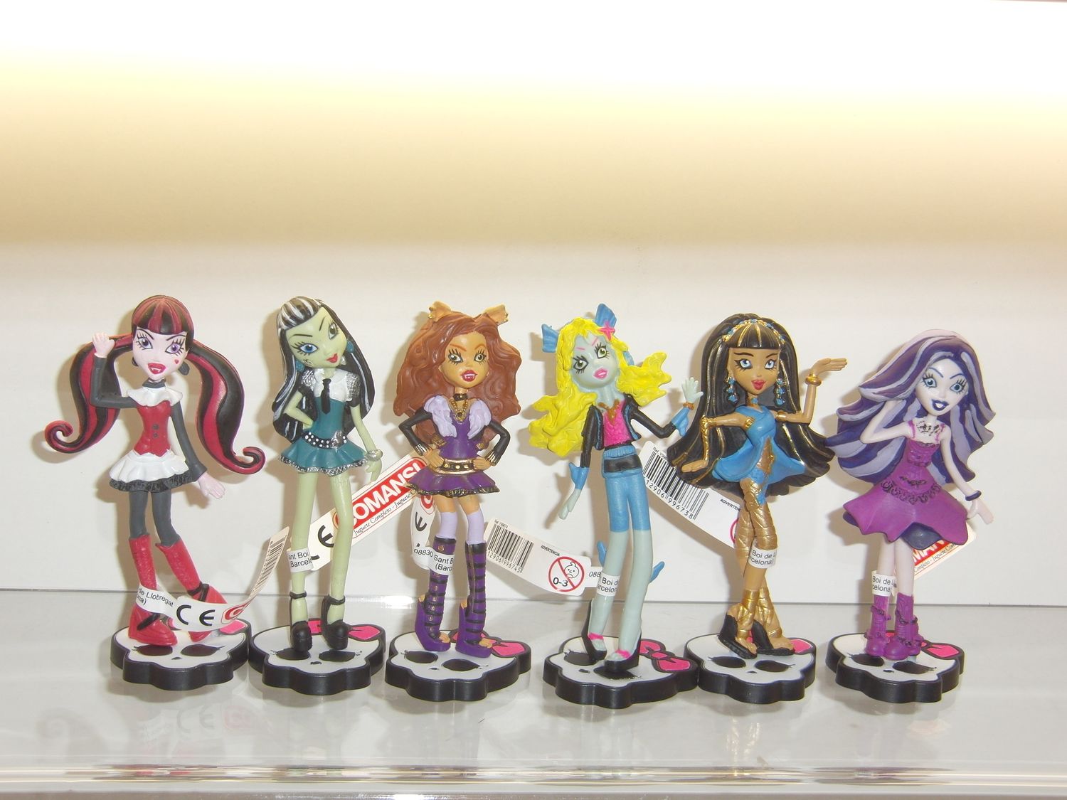 Monster High: Comansi 2012: kompletter Satz mit 6 verschiedenen Figuren