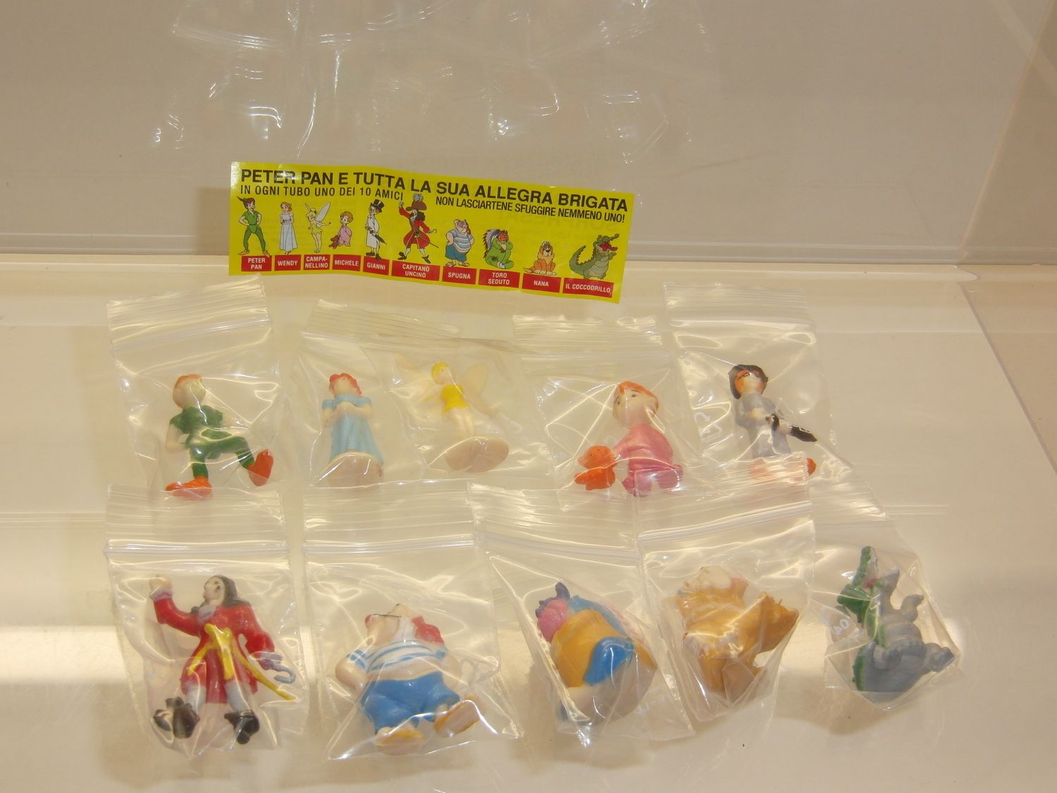 Disney's Peter Pan: Nestle 90er Jahre: kompletter Satz mit 10 Figuren + 1 BPZ