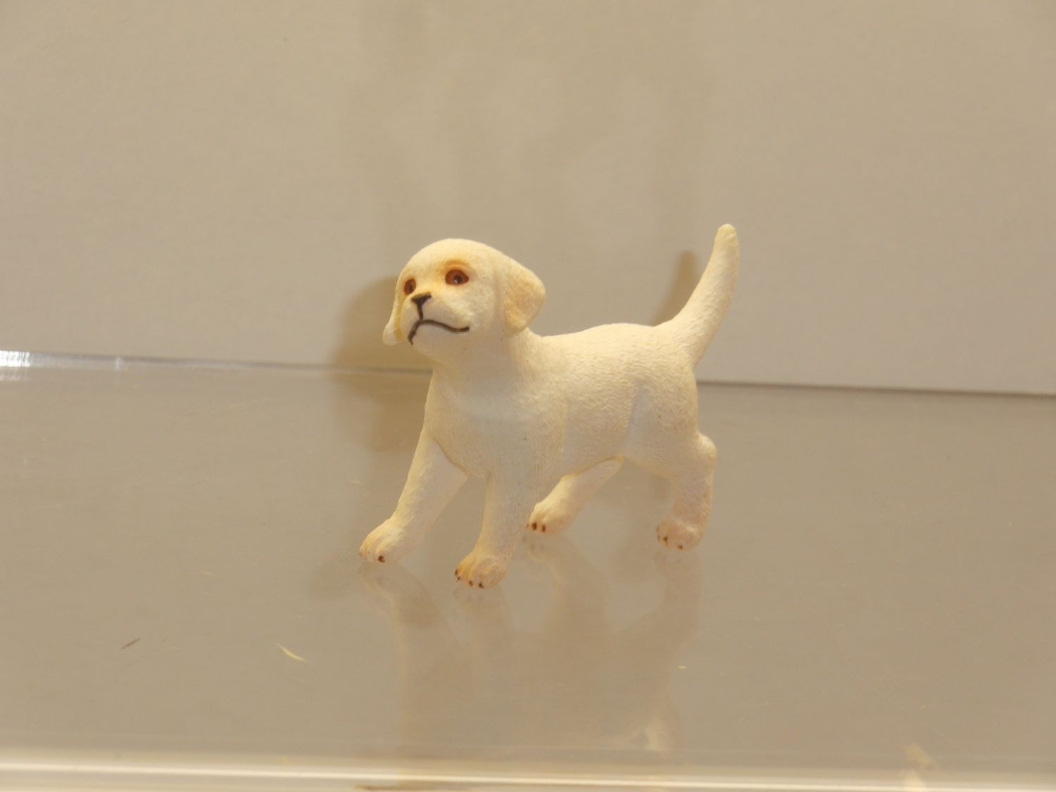 Schleich: weißes Hundewelpen Schleich: weißes Hundewelpen