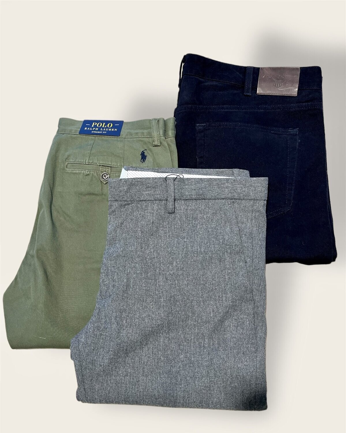 blå, grå og grønne jeans