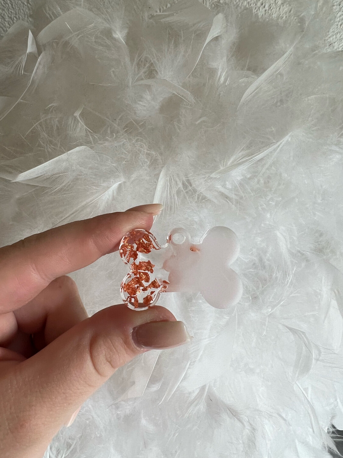 Hundemarke Knochen Klein Rose/Rosegold
