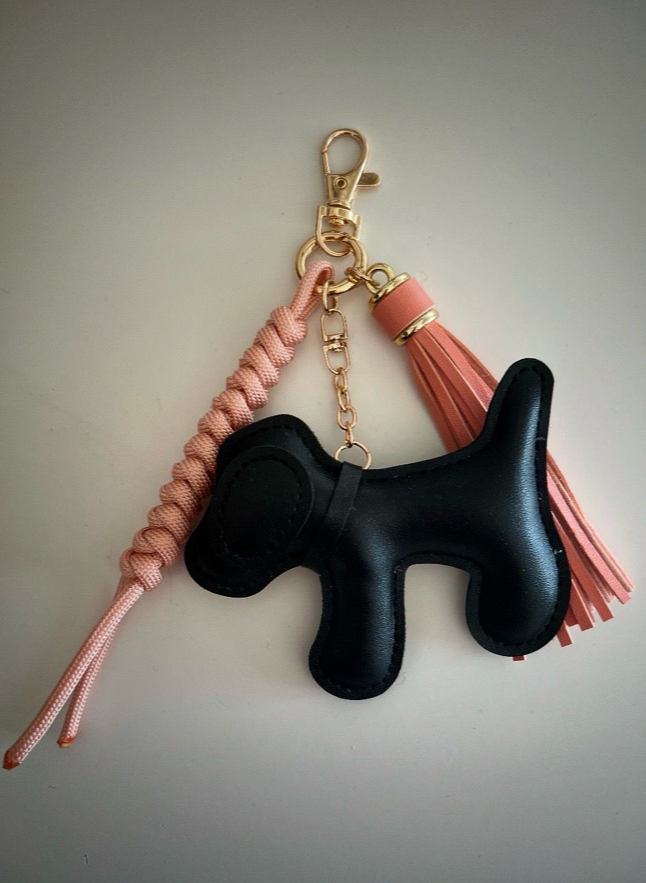 Schlüsselanhänger/Taschen Anhänger Hund Schwarz