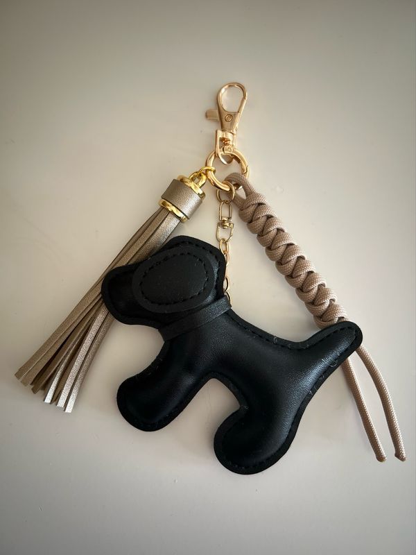 Schlüsselanhänger/Taschen Anhänger Hund Schwarz
