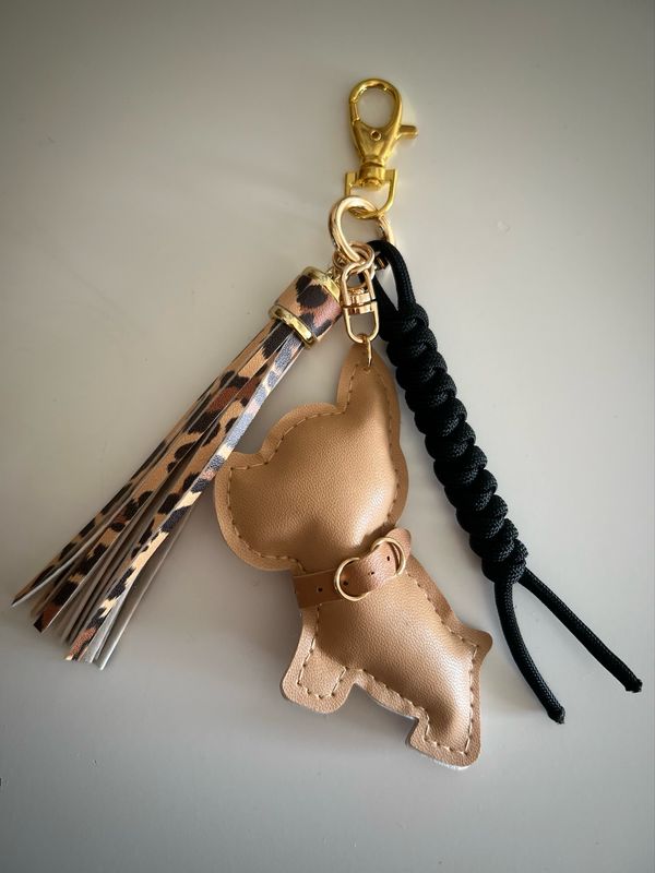 Schlüsselanhänger/Taschen Anhänger Frenchie Beige