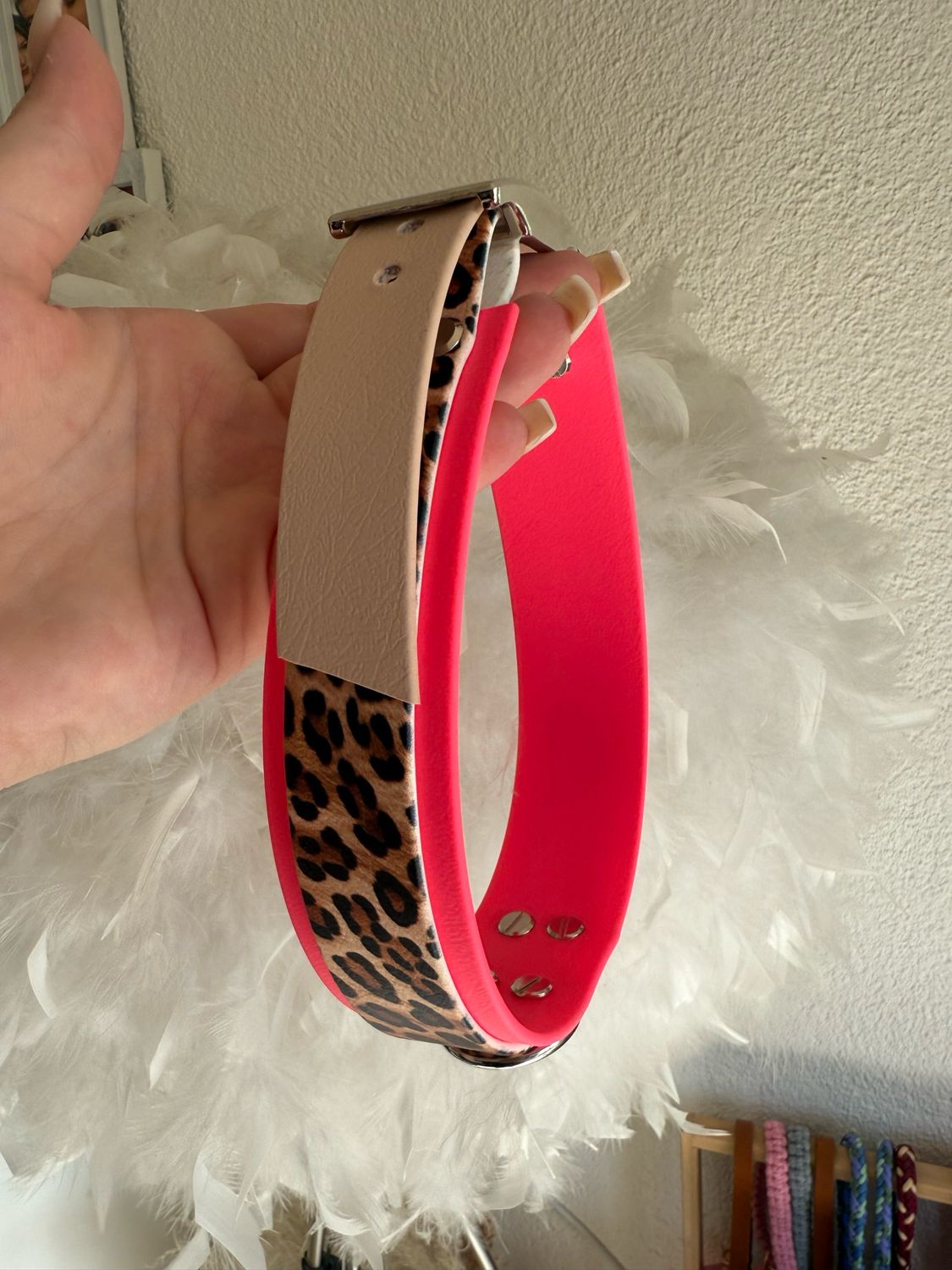 Halsband Biothane Leo Print (41-48cm)