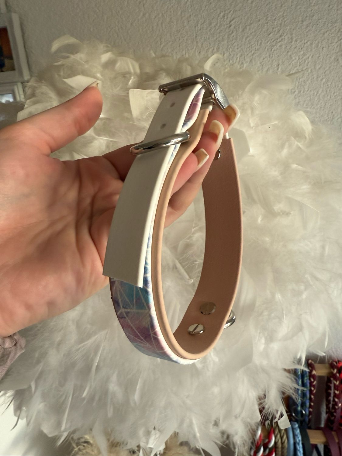 Halsband Biothane mit UV Pastel Dream ( 32-37cm )