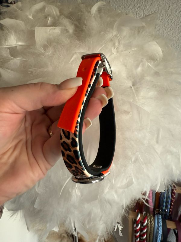 Halsband Biothane Leo Print ( 24-31cm )