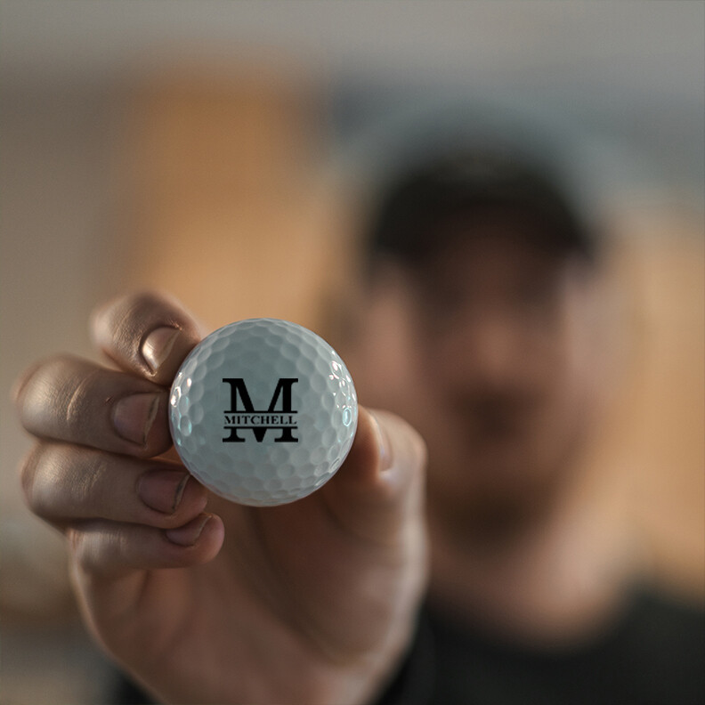 Personalized Golf Balls - Monogram Design - CC