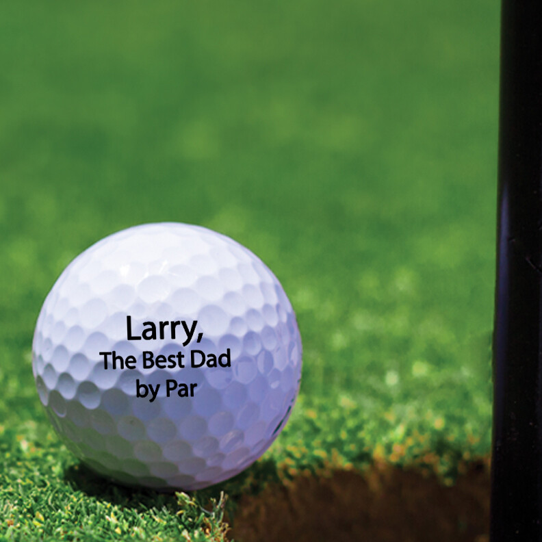 Personalized Golf Balls "Best Dad by Par" Design - CC