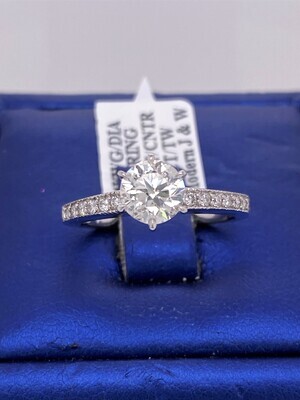 14k White Gold 1.25 CT Diamond Engagement Ring