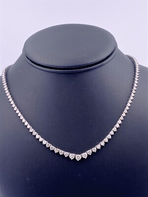 14k White Gold 12.00 CT Diamond Riviera Tennis Necklace 14k White Gold 12.00 CT Diamond Riviera Tennis Necklace