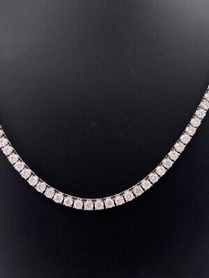 14k White Gold 24.00 CT Diamond Tennis Necklace 14k White Gold 24.00 CT Diamond Tennis Necklace