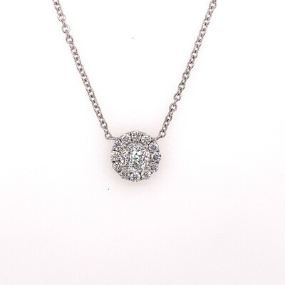 14k White Gold 1.10 CT Briolette Diamond Pendant Necklace 14k White Gold 1.10 CT Briolette Diamond Pendant Necklace