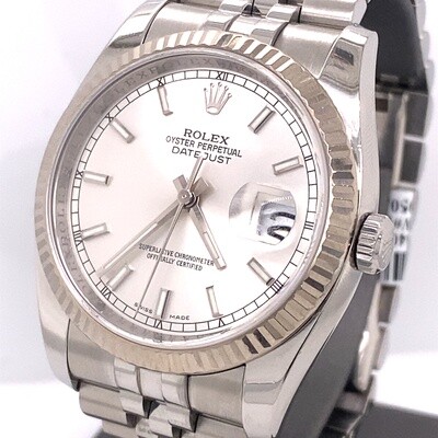 Pre-Owned Rolex Datejust Steel Jubilee Automatic 36mm Watch, 116234 Pre-Owned Rolex Datejust Steel Jubilee Automatic 36mm Watch, 116234
