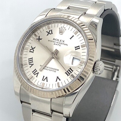 Pre-Owned Rolex Oyster Perpetual Date 34mm Steel Automatic Watch, 115234
