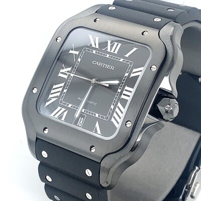 Cartier Santos de Cartier Steel & ADLC 39.8mm Watch, WSSA0039