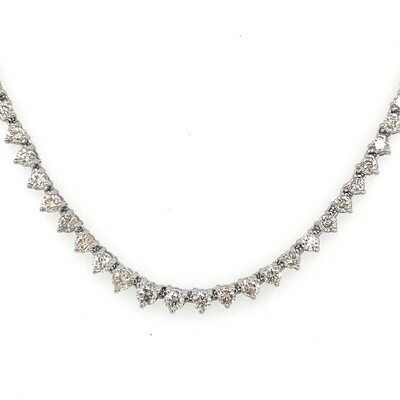14K White Gold 6.50 CT Diamond Tennis Necklace 14K White Gold 6.50 CT Diamond Tennis Necklace