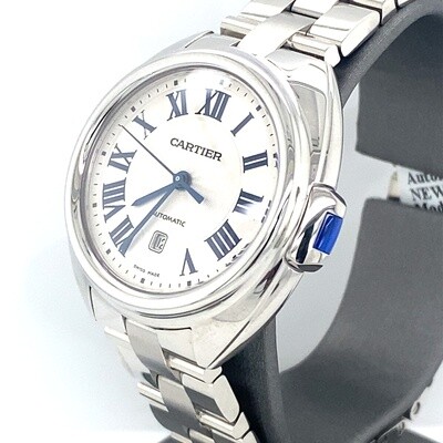 Cartier Cle Automatic Silver Dial Ladies 31mm Watch, WSCL0005