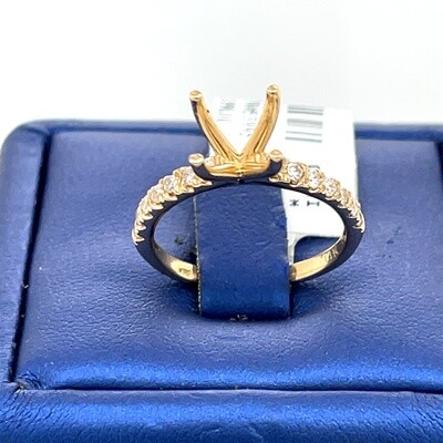 14k Yellow Gold 0.50 CT Diamond Engagement Ring Mounting, 2.9 g,