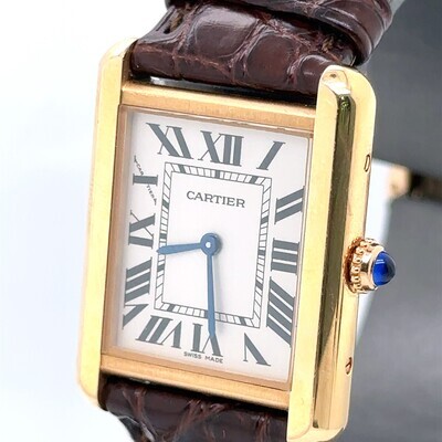 Cartier TANK Solo Steel Women's Watch W5200024 -Quartz- Pre Owned