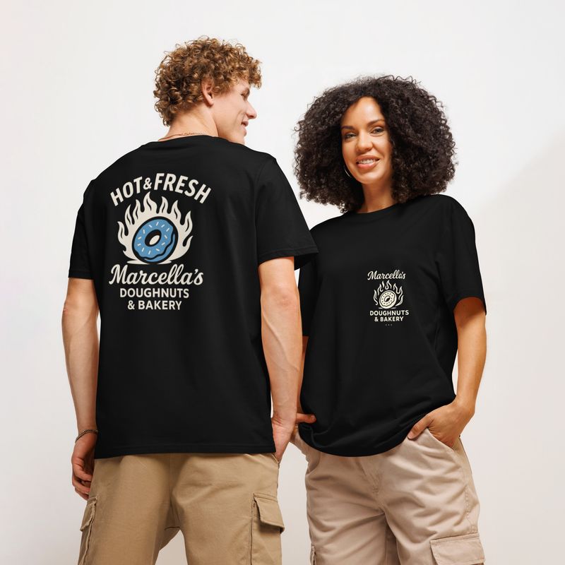 Unisex organic ribbed neck t-shirt