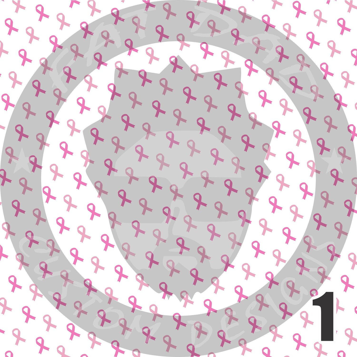 Breast Cancer Theme Printed Heat Transfer Vinyl (HTV)