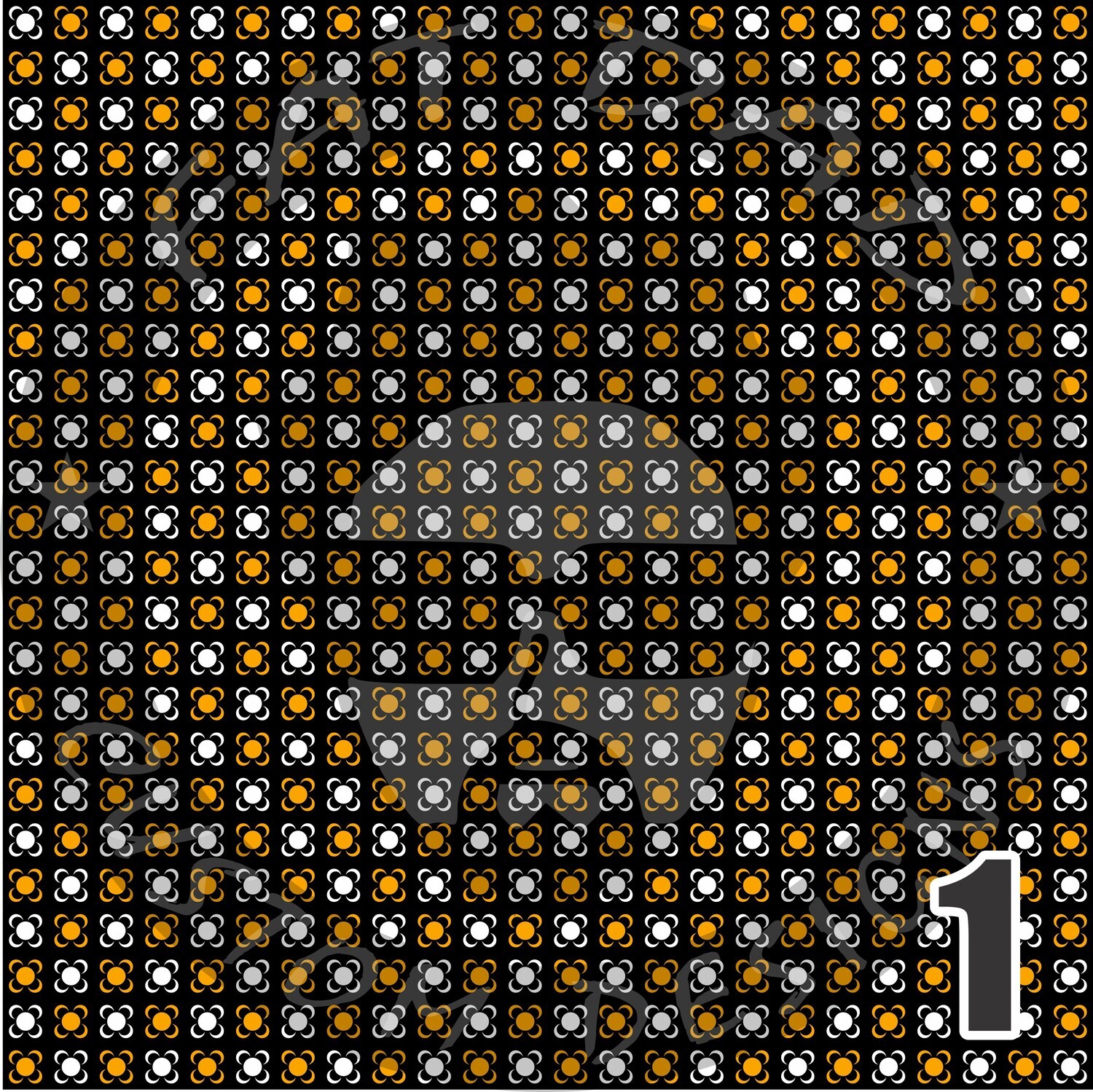 Black and Gold Bandana Theme Heat Transfer Vinyl (HTV)