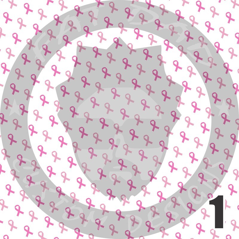 Breast Cancer Theme Printed Adhesive Craft Vinyl