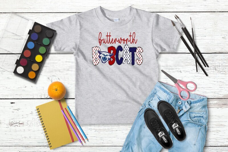 Butterworth Bobcats Red White &amp; Blue T-shirt