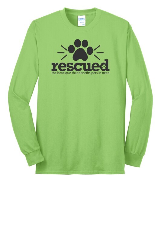 Rescued Paw Print Long Sleeve T-shirt