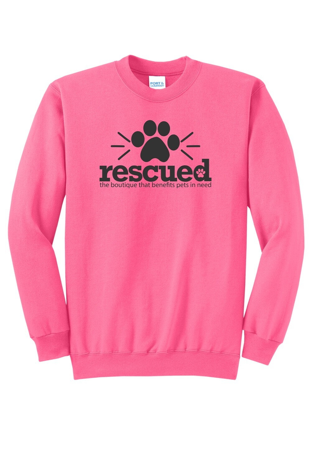 Rescued Paw Fleece Crewneck Sweatshirt