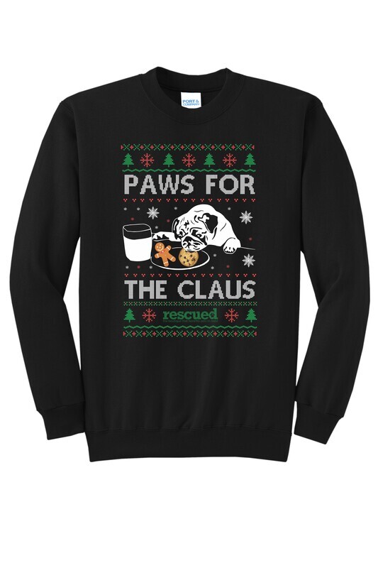 Rescued Paws For The Claus Crewneck Sweatshirt