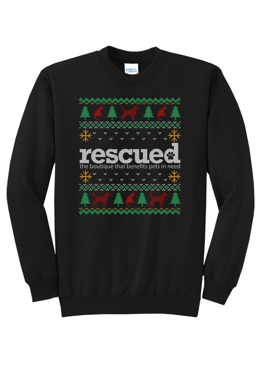 Rescued &quot;Ugly Sweater&quot; Crewneck Sweatshirt