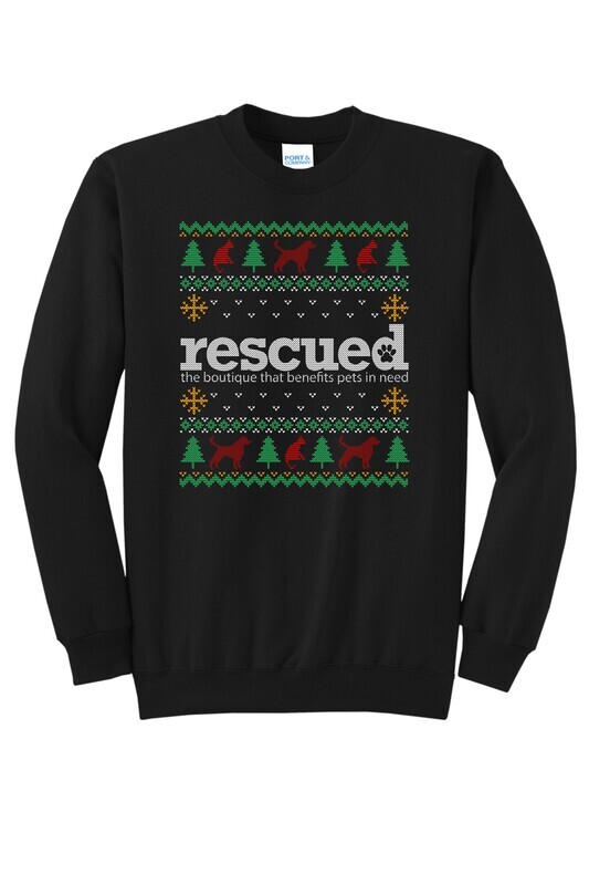 Rescued &quot;Ugly Sweater&quot; Crewneck Sweatshirt