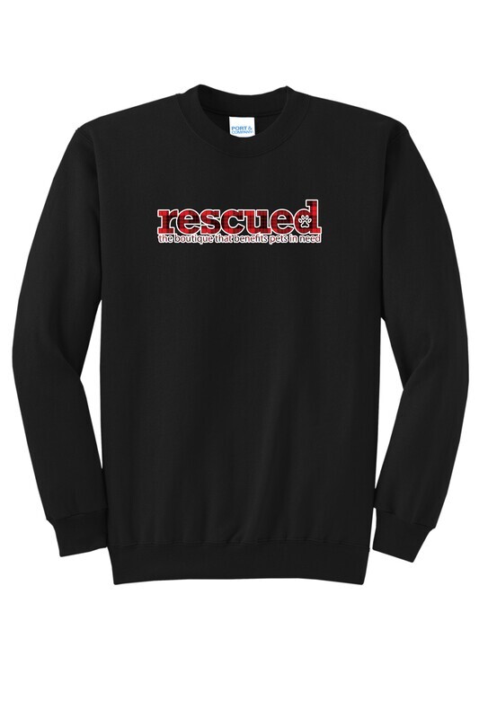 Rescued  Plaid 3 Crewneck Sweatshirt