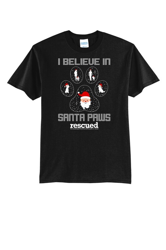 Rescued I Believe In Santa Paws Bella T-Shirt