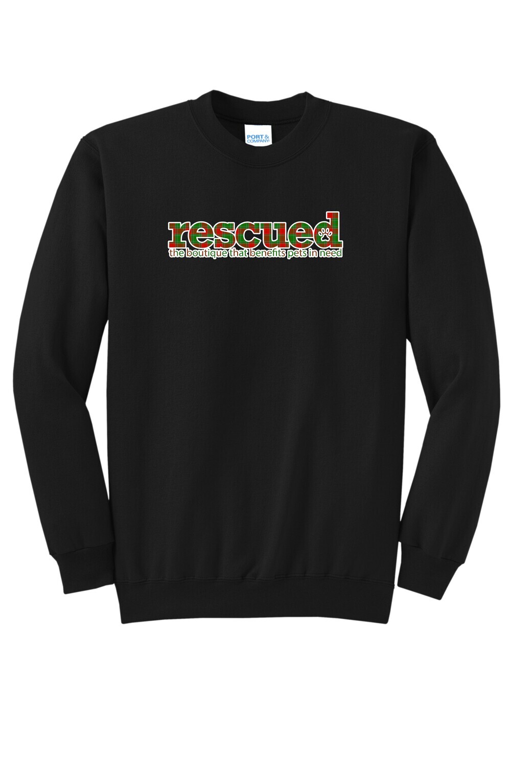 Rescued  Plaid 1 Crewneck Sweatshirt