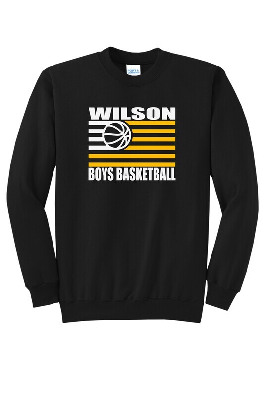 Boys Basketball Flag Core Fleece Crewneck Sweatshirt