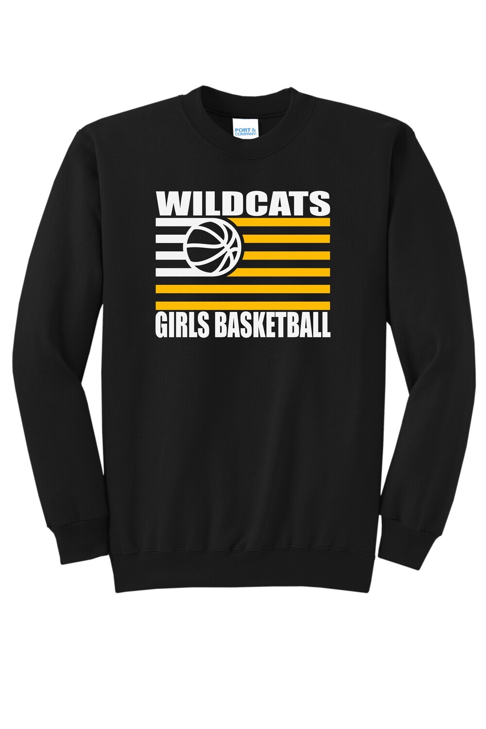 Girls Basketball Flag Core Fleece Crewneck Sweatshirt
