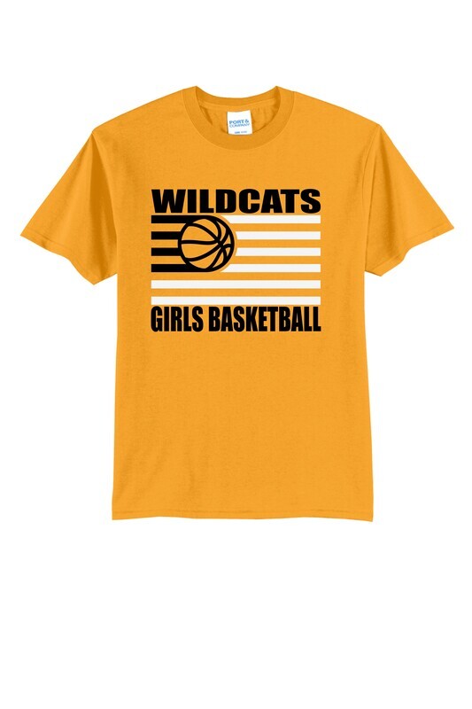 Girls Basketball Flag Core Blend Tee