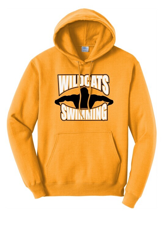 Wilson Swimming Logo Core Fleece Pullover Hooded Sweatshirt