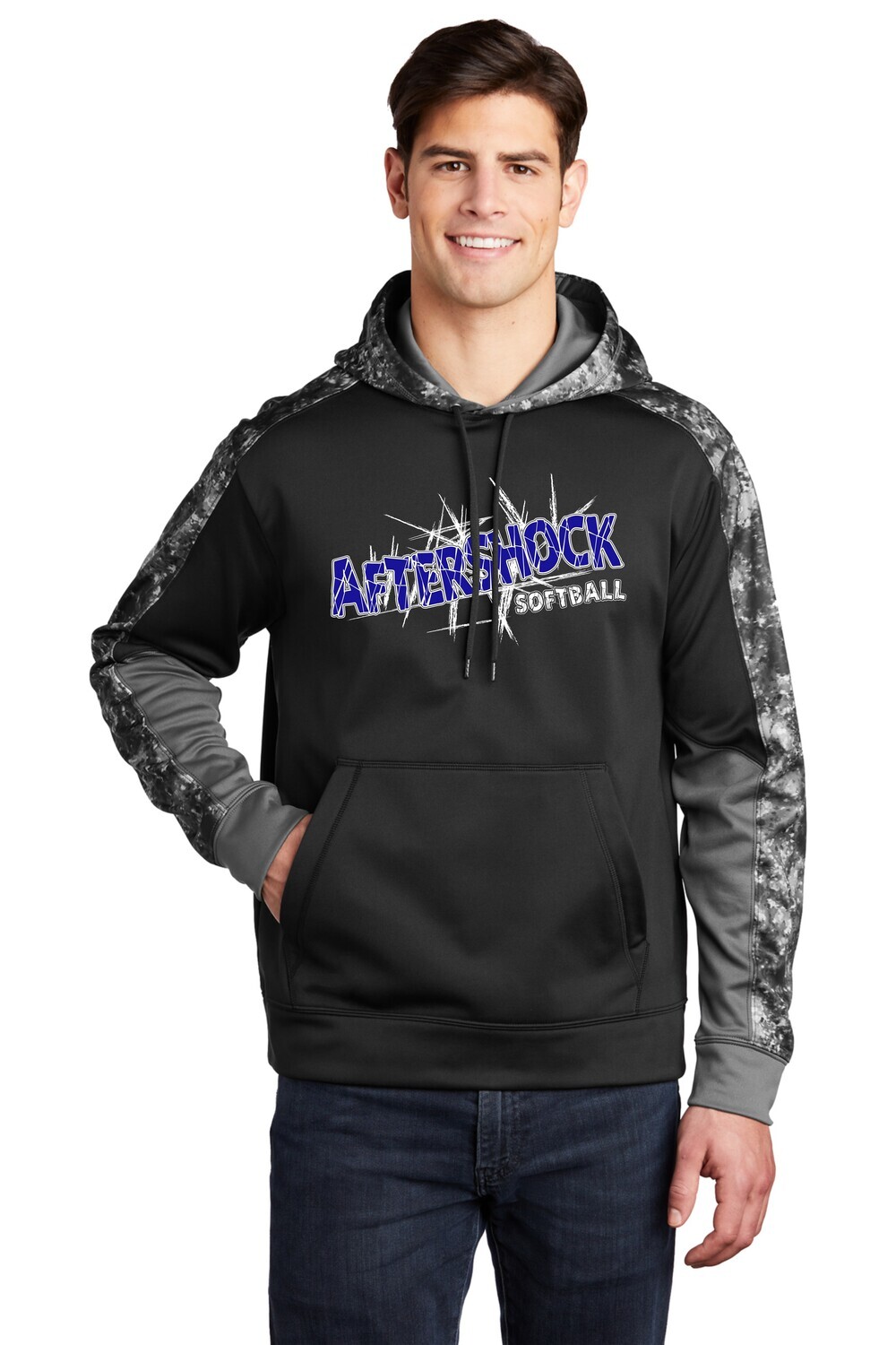 Aftershock Softball Mineral Freeze Fleece Colorblock Hooded Pullover