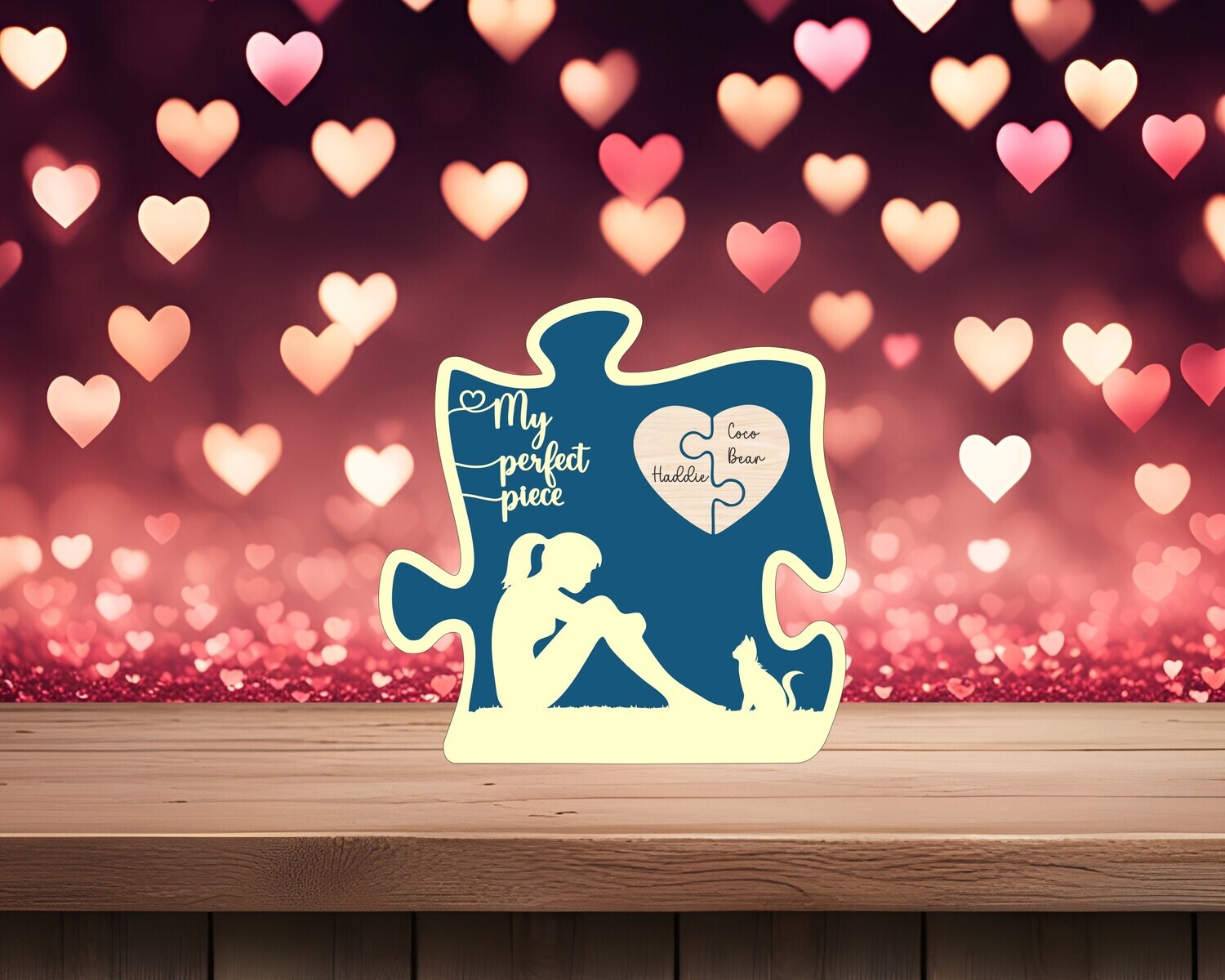 My Perfect Piece Puzzle Piece Cat Sign