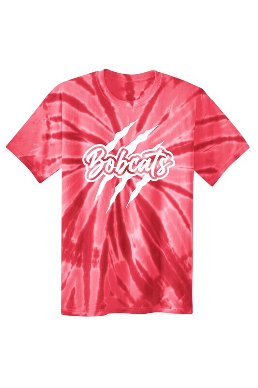 Butterworth Bobcats Claw Red Tie Dye T-shirt
